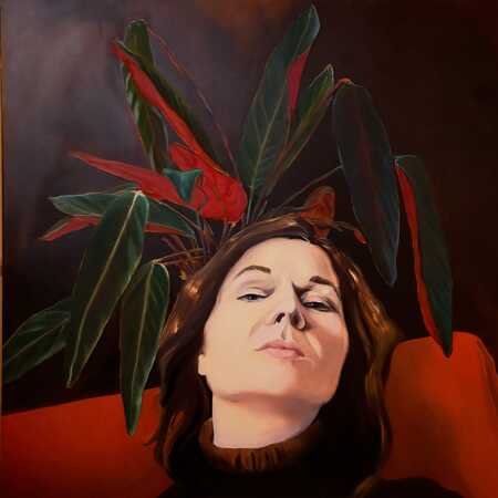 Susanne Huck: Frühes Selbst, 100 x 100 cm, Öl-Leinen 2026