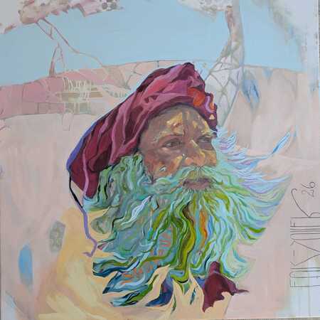 Heidi Falk-Koller: Gratitude, Öl-Acryl-Leinen, 80 x 80 cm, 2026