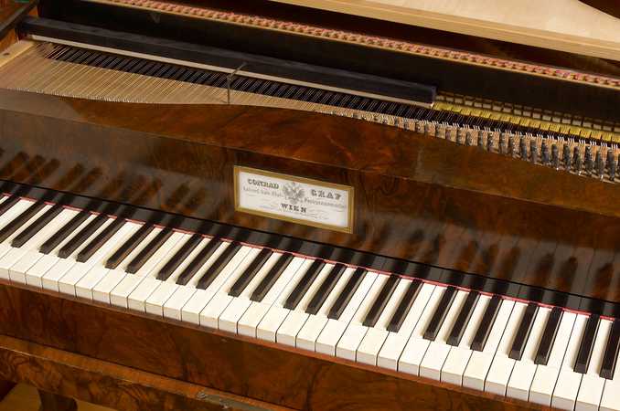 Flügel von Conrad Graf (Detail), Wien nach 1828, Sammlung alter Musikinstrumente © KHM-Museumsverband